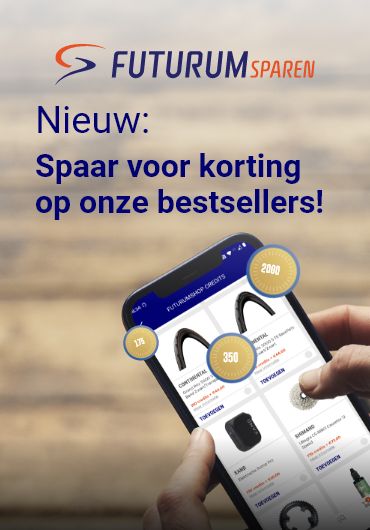 A promotional banner for FuturumSparen showing a hand holding a smartphone with a savings app interface.