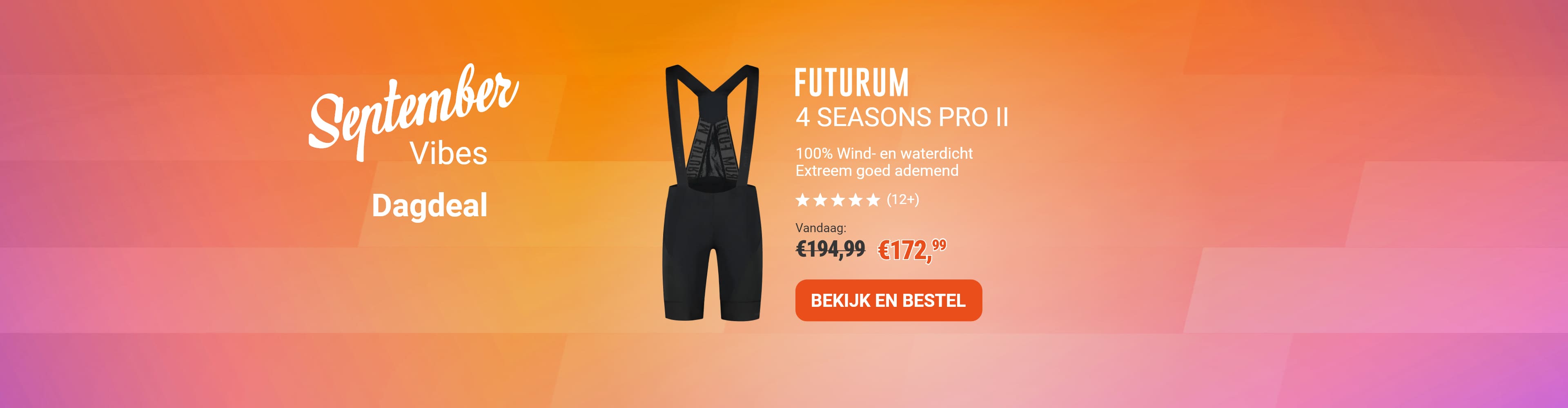 FUTURUM 4 SEASONS PRO II Fietsbroek Kort Heren Zwart