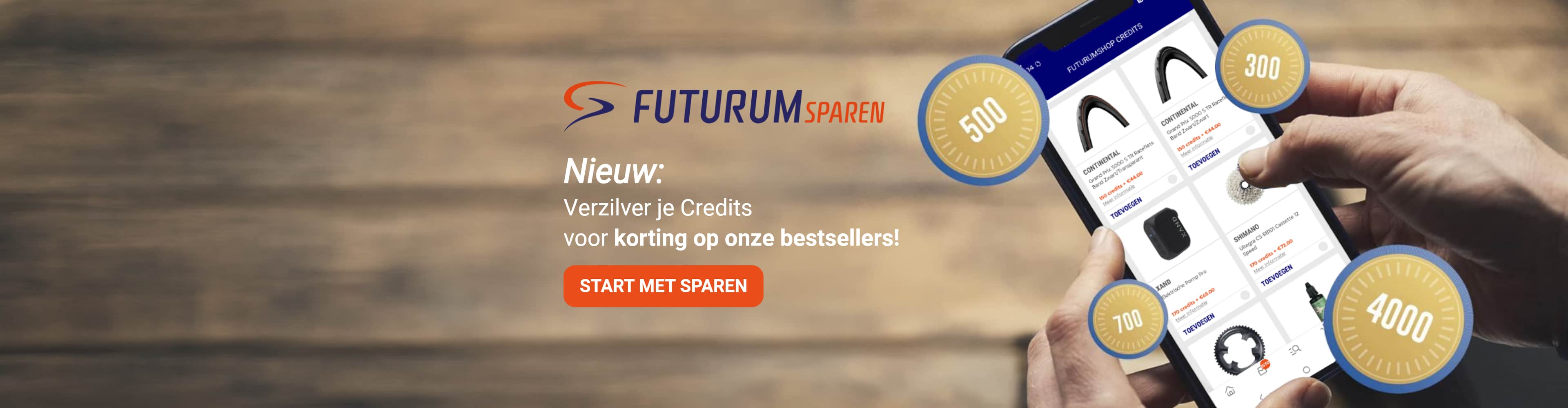 FuturumSparen - Nieuw. Verzilver je Credits voor korting op onze bestsellers!