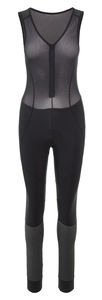 AGU Essential HiVis Fietsbroek Lang Met Bretels en Zeem Zwart Dames