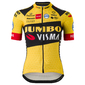 AGU Team Jumbo-Visma Replica Fietsshirt Korte Mouwen Geel/Zwart Dames