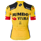 AGU Team Jumbo-Visma Replica Fietsshirt Korte Mouwen Geel/Zwart Dames