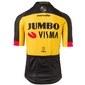 AGU Jumbo-Visma Replica 2021 Fietsshirt Korte Mouwen Geel/Zwart Heren