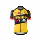 AGU Jumbo-Visma Replica 2021 Fietsshirt Korte Mouwen Geel/Zwart Dames