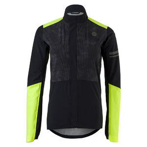 AGU Essential Prime II Regenjack Reflecterend Zwart/Geel Dames