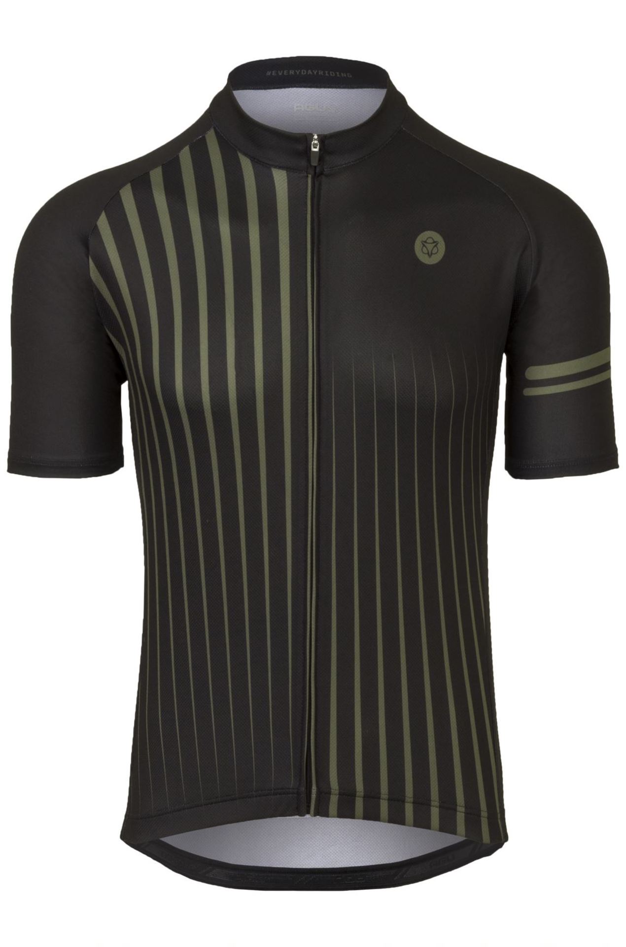 AGU Faded Stripe Essential Fietsshirt Korte Mouwen Zwart/Grijs Heren