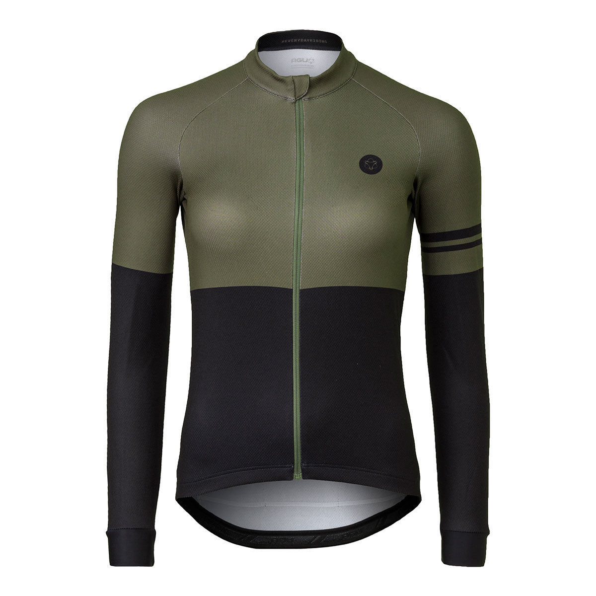 AGU Essential Duo Fietsshirt Lange Mouwen Legergroen/Zwart Dames