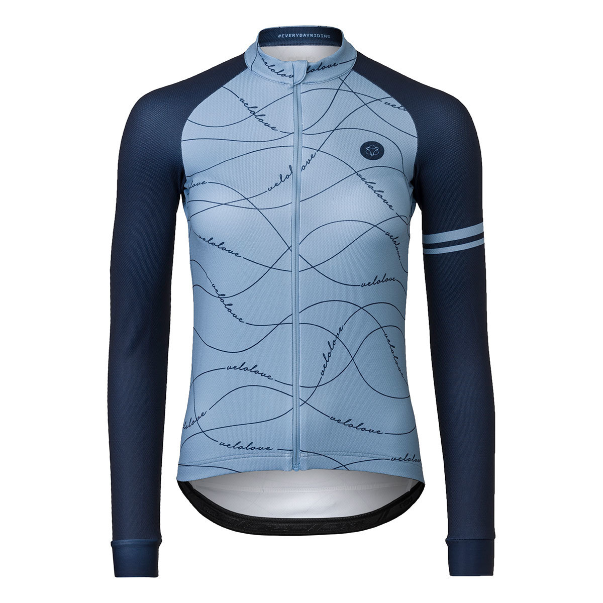 AGU Essential Velo Wave Fietsshirt Lange Mouwen Lichtblauw/Blauw Dames