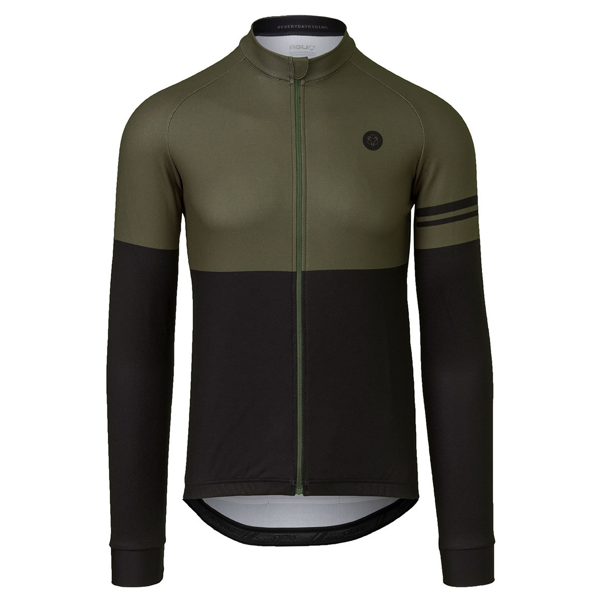 AGU Essential Duo Fietsshirt Lange Mouwen Legergroen/Zwart Heren