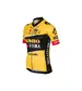 AGU Jumbo-Visma Replica Fietsshirt Korte Mouwen Geel/Zwart Dames