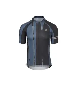 AGU Vertical Paint Performance Fietsshirt Korte Mouwen Blauw Heren