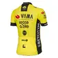 AGU Team Visma-Lease a Bike Replica Fietsshirt Korte Mouwen Geel Dames