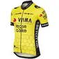 AGU Team Visma-Lease a Bike Replica Fietsshirt Korte Mouwen Geel Dames