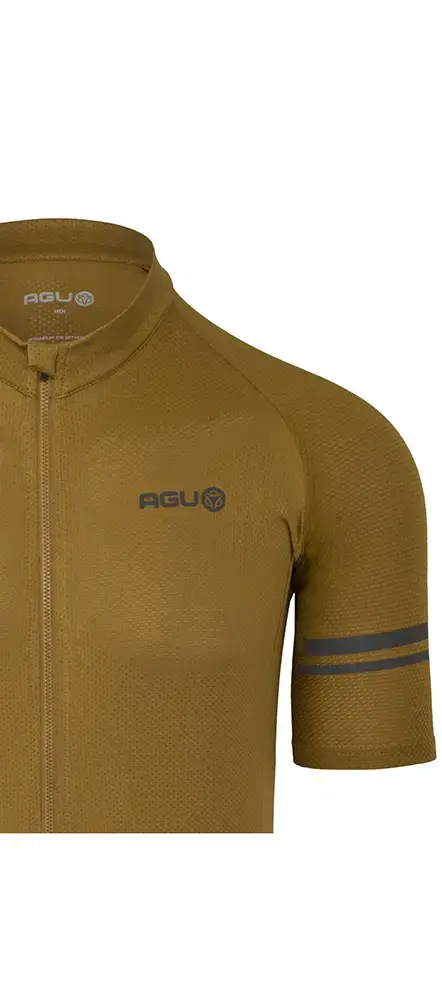 AGU Core Essential Fietsshirt Korte Mouwen Bruin Heren