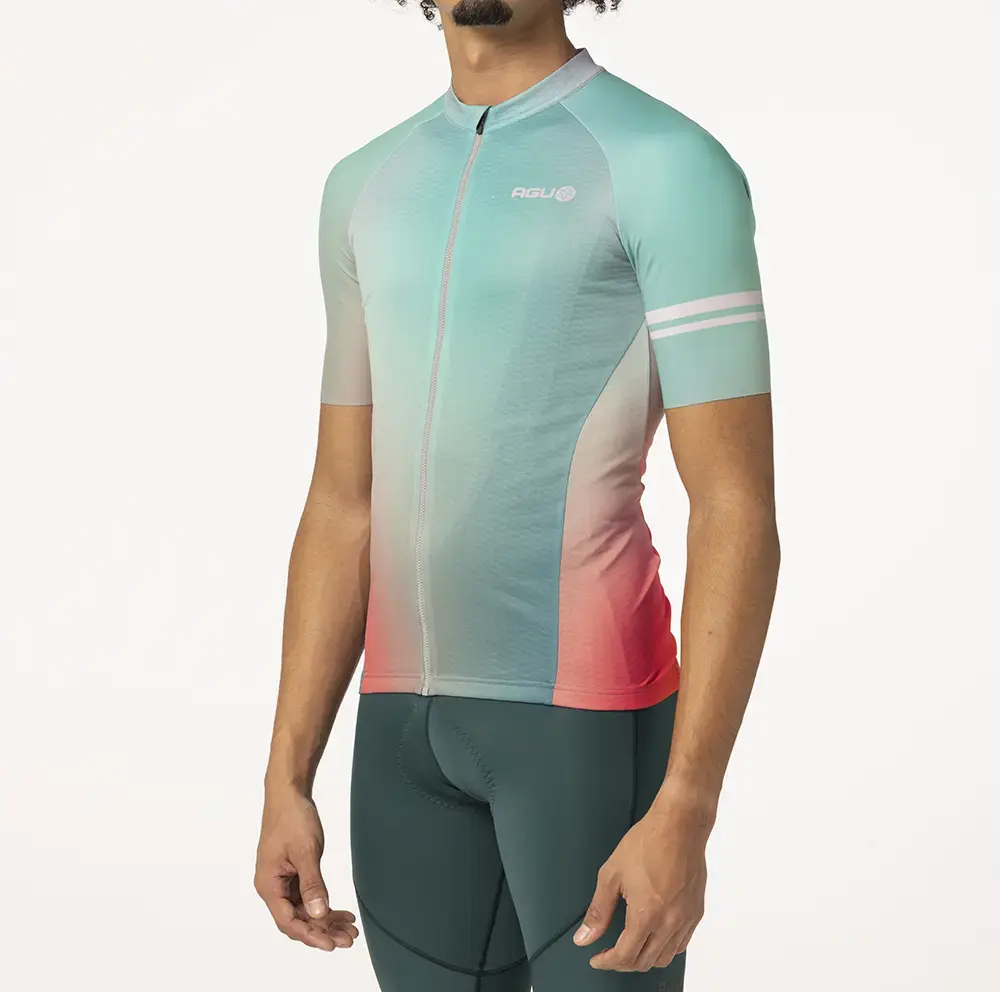AGU Gradient Performance Fietsshirt Korte Mouwen Groen/Multi Heren