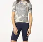 AGU Striped Flower Essential Fietsshirt Korte Mouwen Bruin/Blauw Dames
