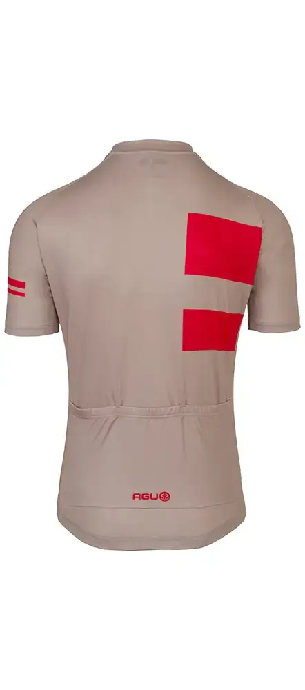 AGU Stripes Essential Fietsshirt Korte Mouwen Bruin/Oranje Heren