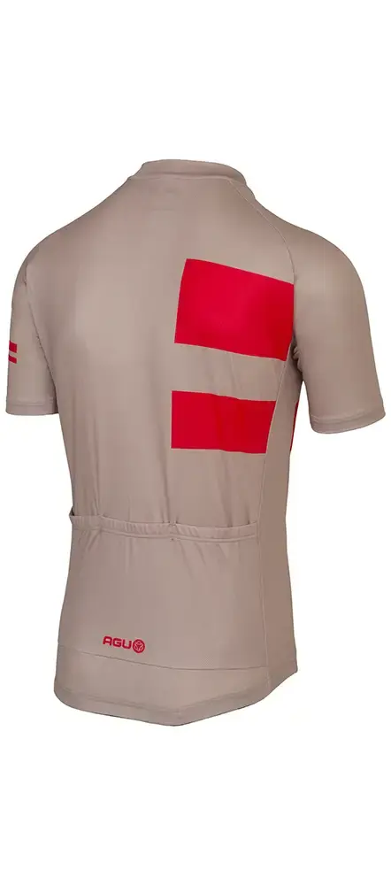 AGU Stripes Essential Fietsshirt Korte Mouwen Bruin/Oranje Heren