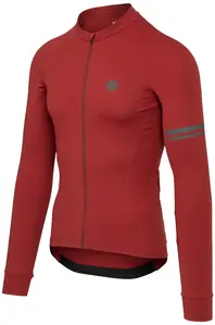 AGU Performance Solid Fietsshirt Lange Mouwen Roodbruin Heren