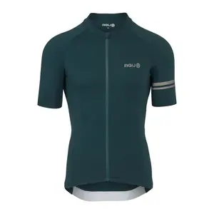 AGU Solid Performance Fietsshirt Korte Mouwen Donkergroen Heren