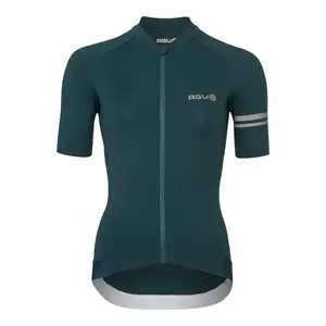 AGU Solid Performance Fietsshirt Korte Mouwen Donkergroen Dames
