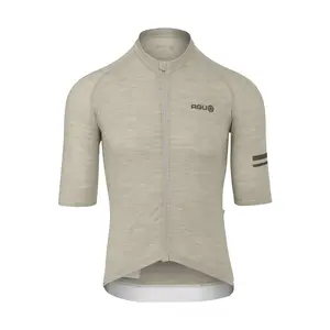 AGU Merino Performance Fietsshirt Korte Mouwen Lichtgrijs Heren