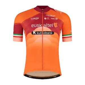 AGU Euskaltel Replica Fietsshirt Korte Mouwen Oranje Heren