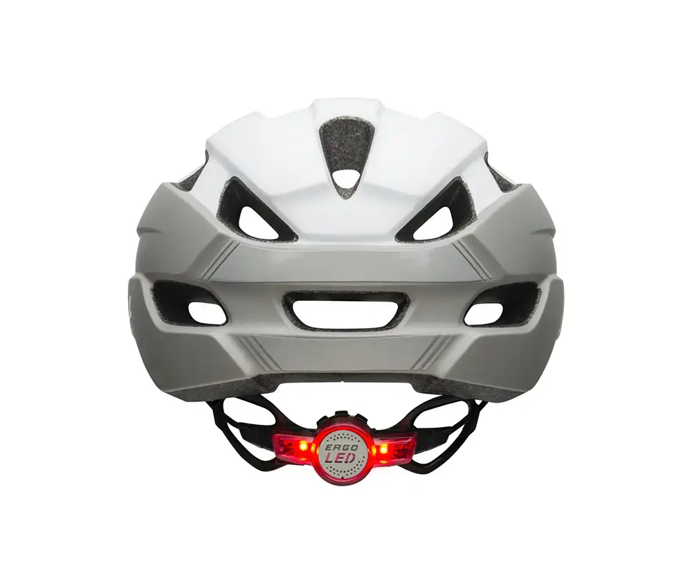 Bell Trace LED MTB Fietshelm Mat Wit/Zilver