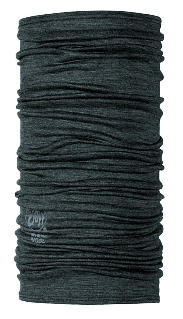 Buff Lightweight Merino Wool Solid Buff Grijs