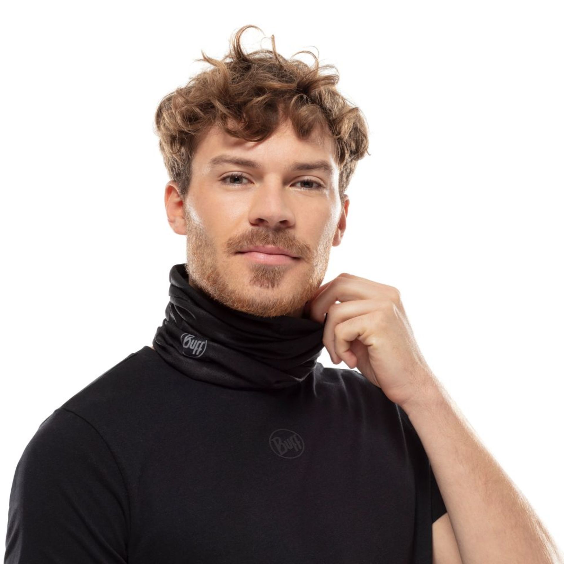 Buff Coolnet UV+ Nekwarmer Solid Zwart