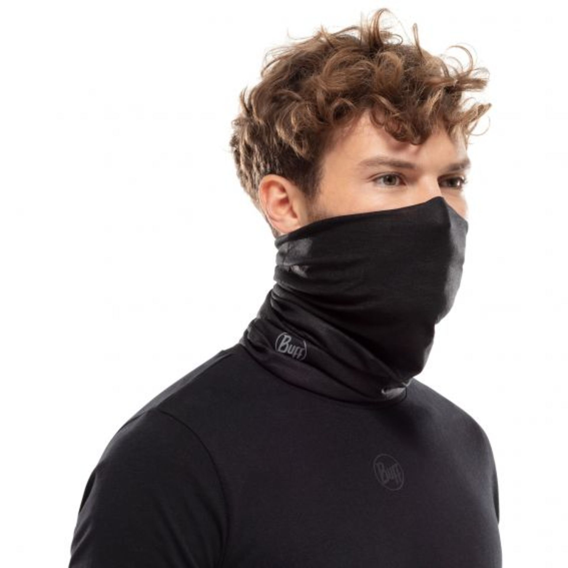 Buff Coolnet UV+ Nekwarmer Solid Zwart