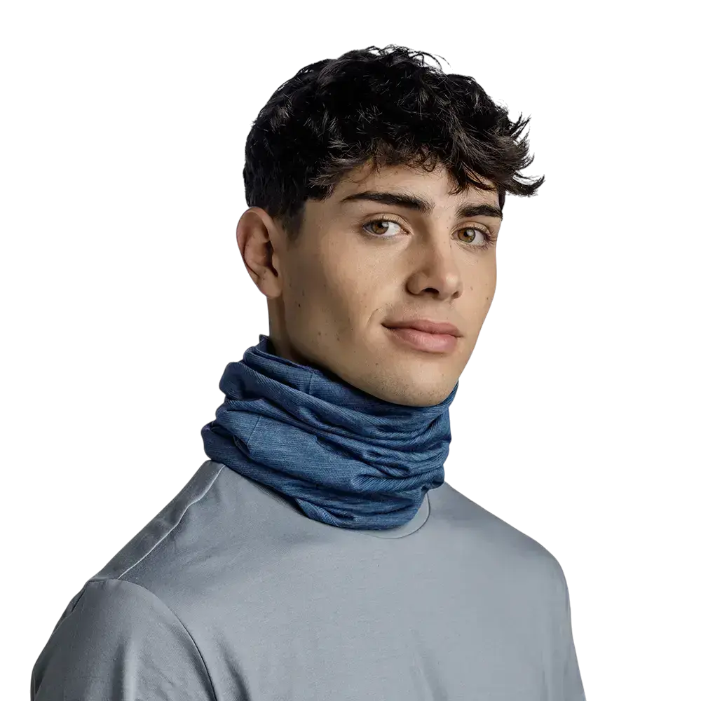 BUFF Merino Lightweight Nekwarmer Blauw Melange