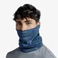 Buff Merino Lightweight Nekwarmer Blauw Melange