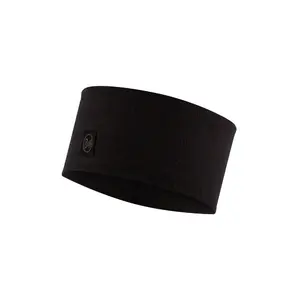 Buff Merino Wide Hoofdband MultiStripes Zwart