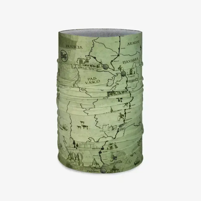 Buff CoolNet UV Nekwarmer Camino Frances Groen