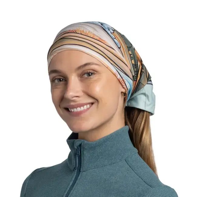 Buff CoolNet UV Nekwarmer Yellowstone Blauw/Multi
