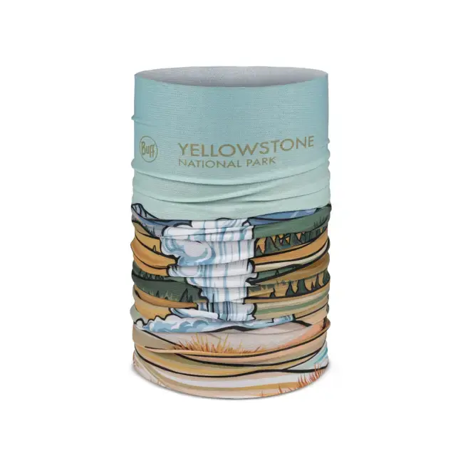 Buff CoolNet UV Nekwarmer Yellowstone Blauw/Multi