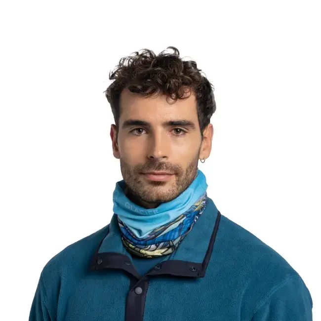 Buff CoolNet UV Nekwarmer Glacier Blauw/Multi