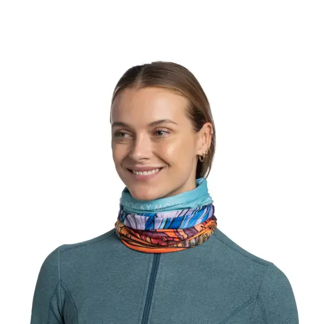 Buff CoolNet UV Nekwarmer Rocky Mountain Blauw/Multi