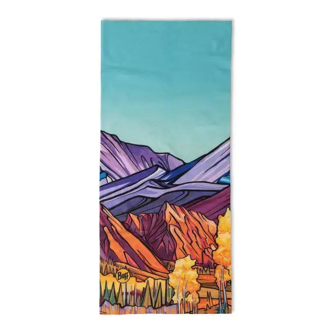 Buff CoolNet UV Nekwarmer Rocky Mountain Blauw/Multi