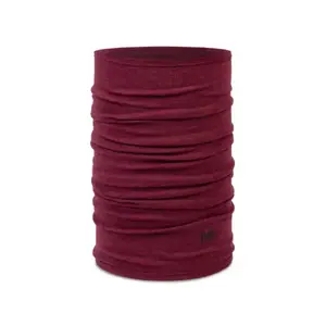 Buff Merino Midweight Nekwarmer Donkerrood Melange