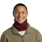 Buff Merino Midweight Nekwarmer Donkerrood Melange