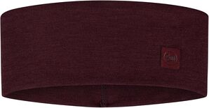 Buff Merino Wide Hoofdband Solid Donkerrood