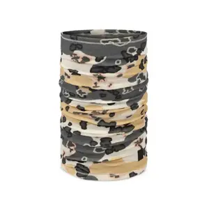 Buff Merino Lightweight Nekwarmer Prints Beige/Groen