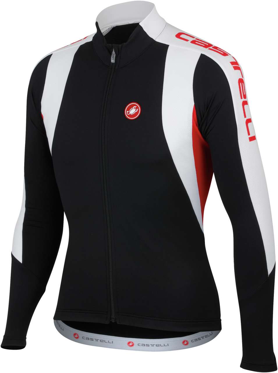 Castelli Premio FZ Fietsshirt Zwart/Wit/Rood Heren