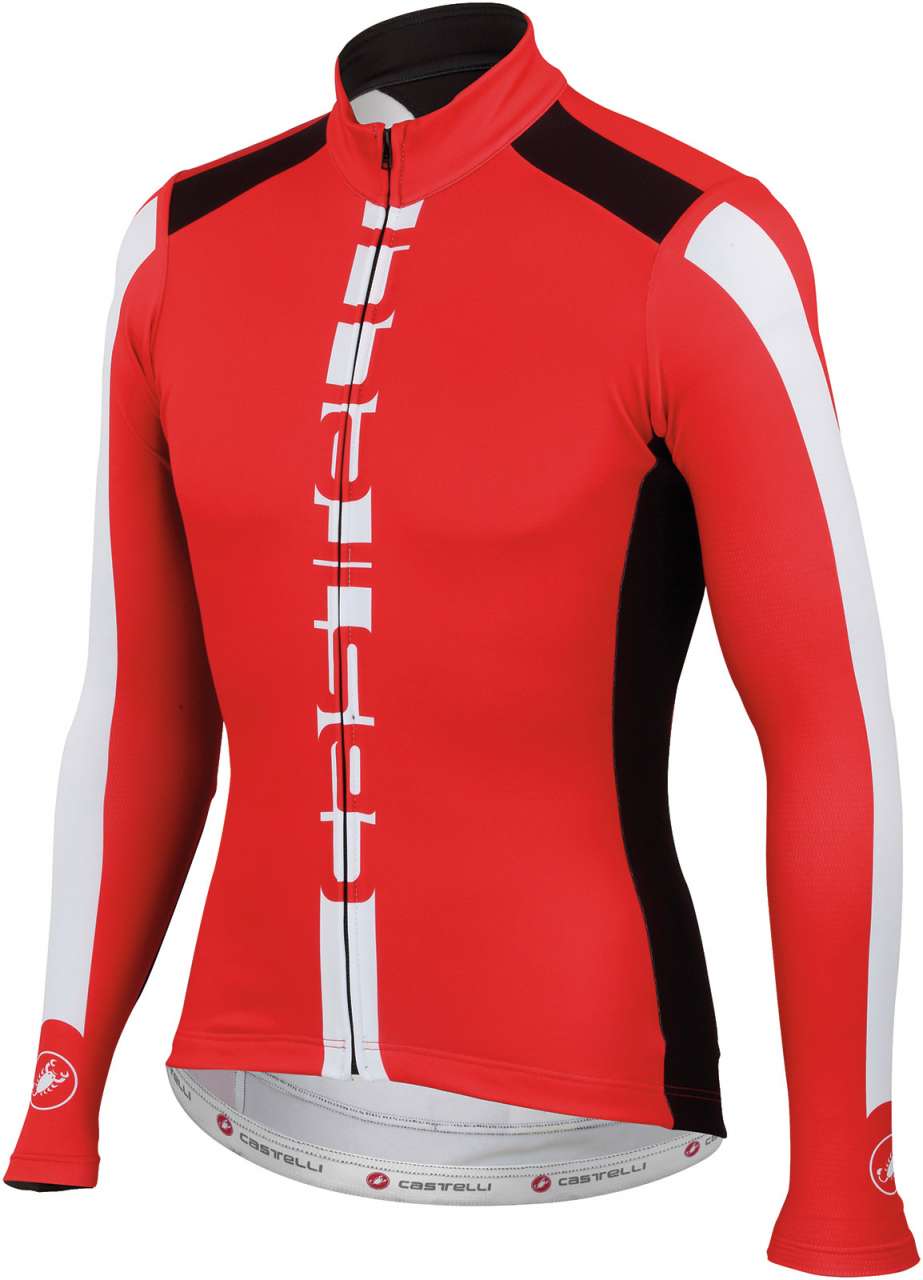 Castelli AR FZ Fietsshirt Lange Mouwen Rood/Zwart Heren