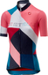 Castelli Ventata Jersey FZ Fietsshirt Korte Mouwen Roze/Wit/Blauw Dames
