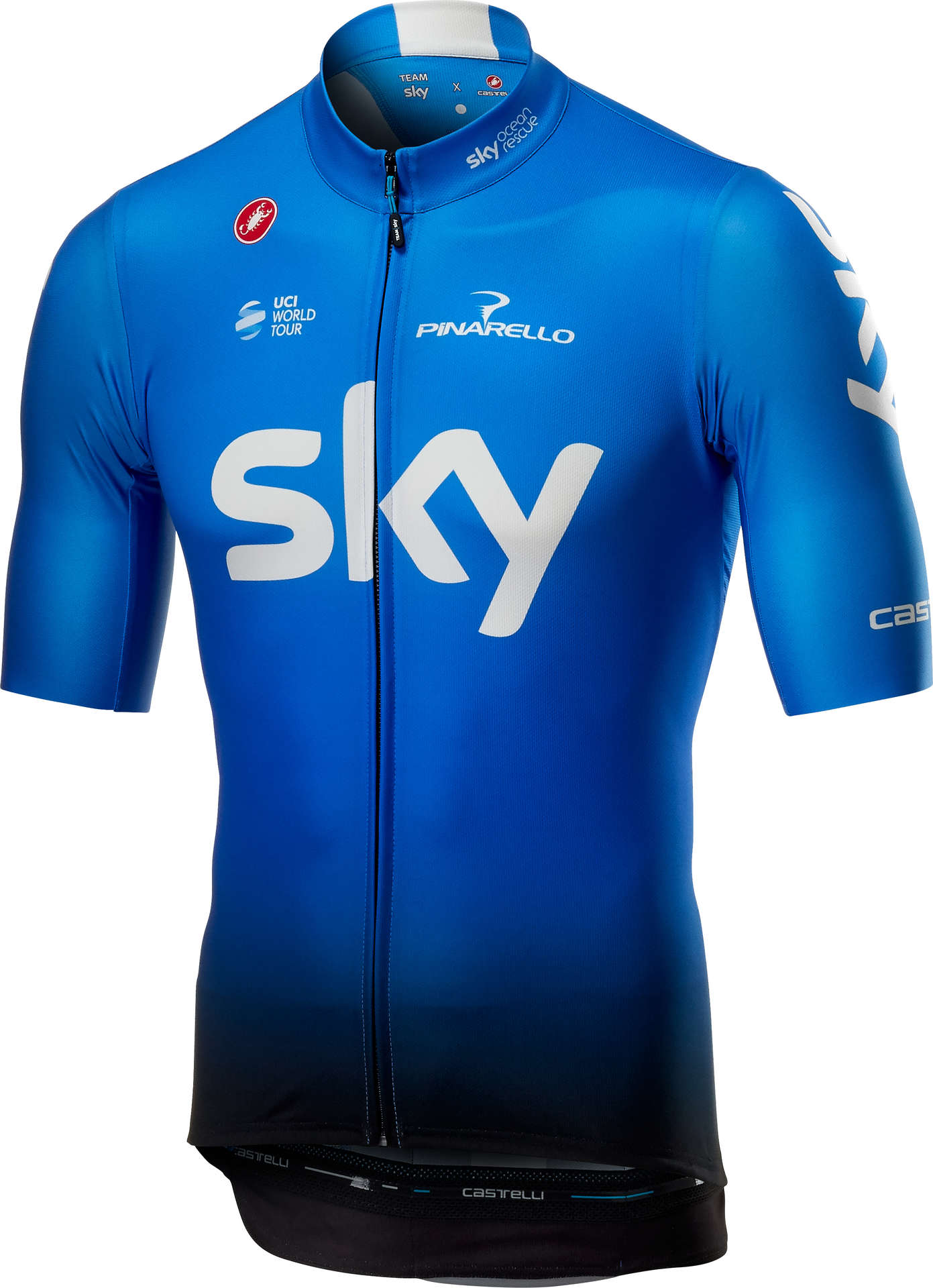 Castelli Team Sky Squadra Fietsshirt Korte Mouwen Zwart Heren