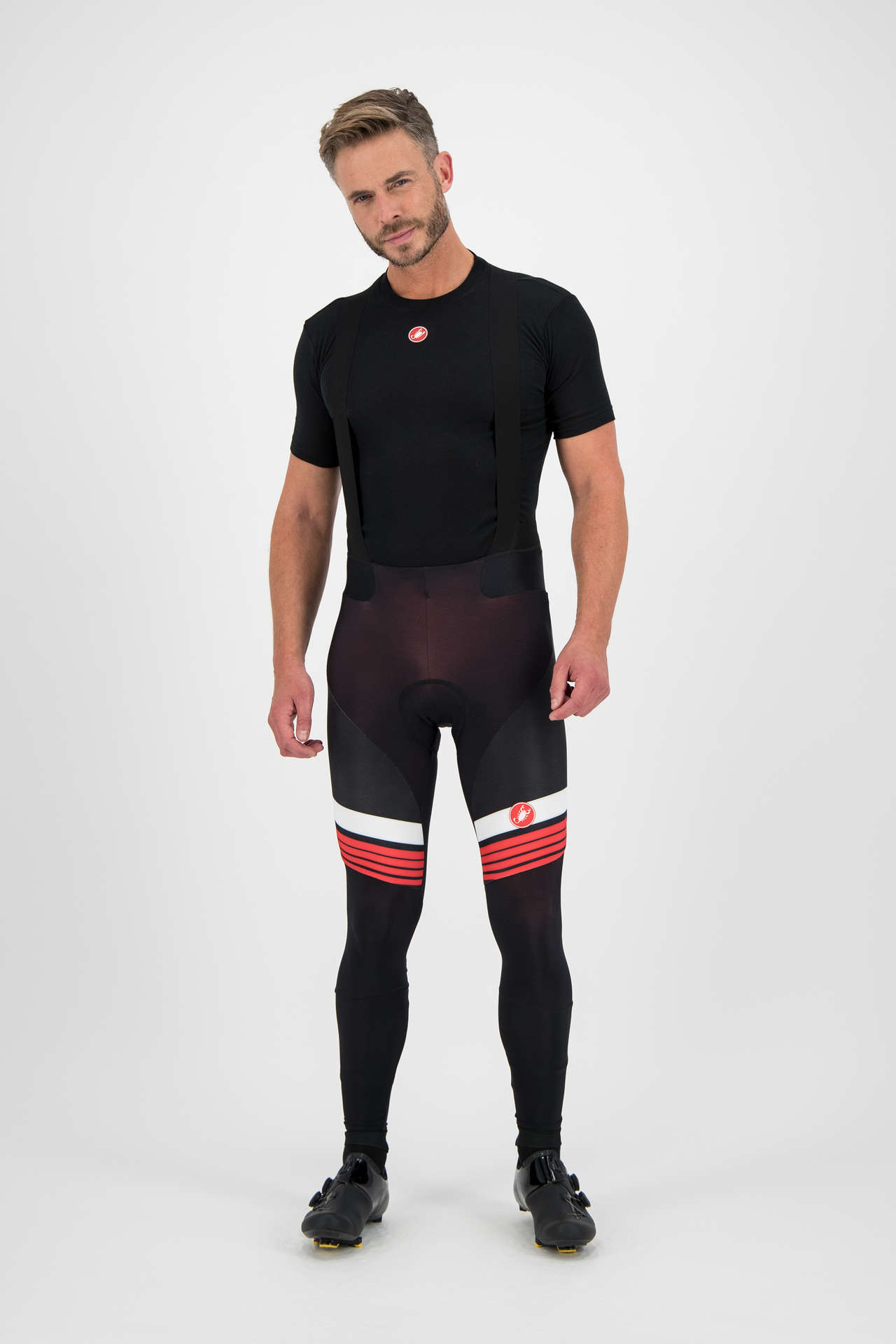 Castelli Sorpasso Team Futurumshop Fietsbroek Lang Met Zeem Zwart/Rood Heren