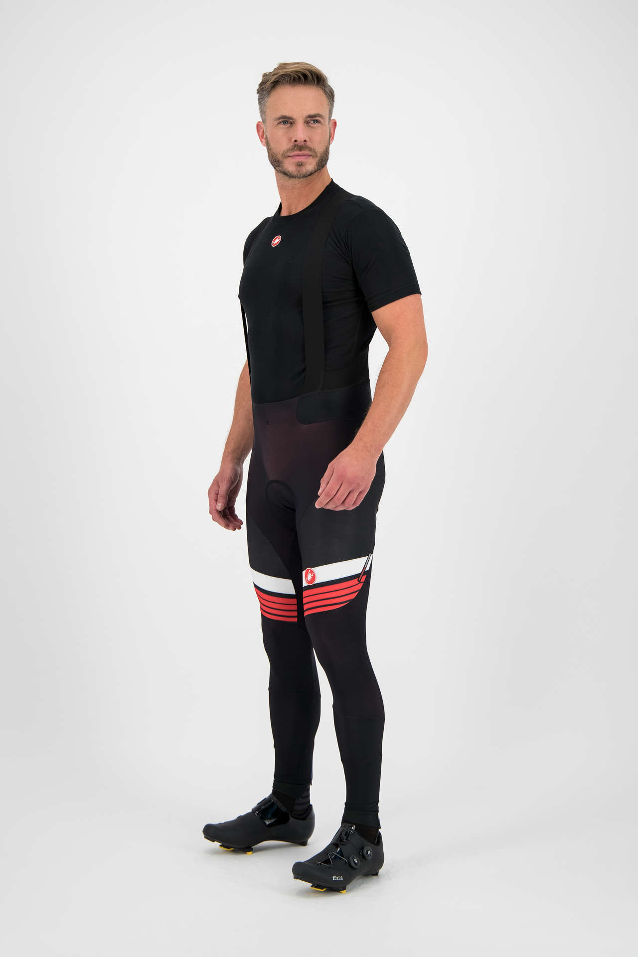 Castelli Sorpasso Team Futurumshop Fietsbroek Lang Met Zeem Zwart/Rood Heren
